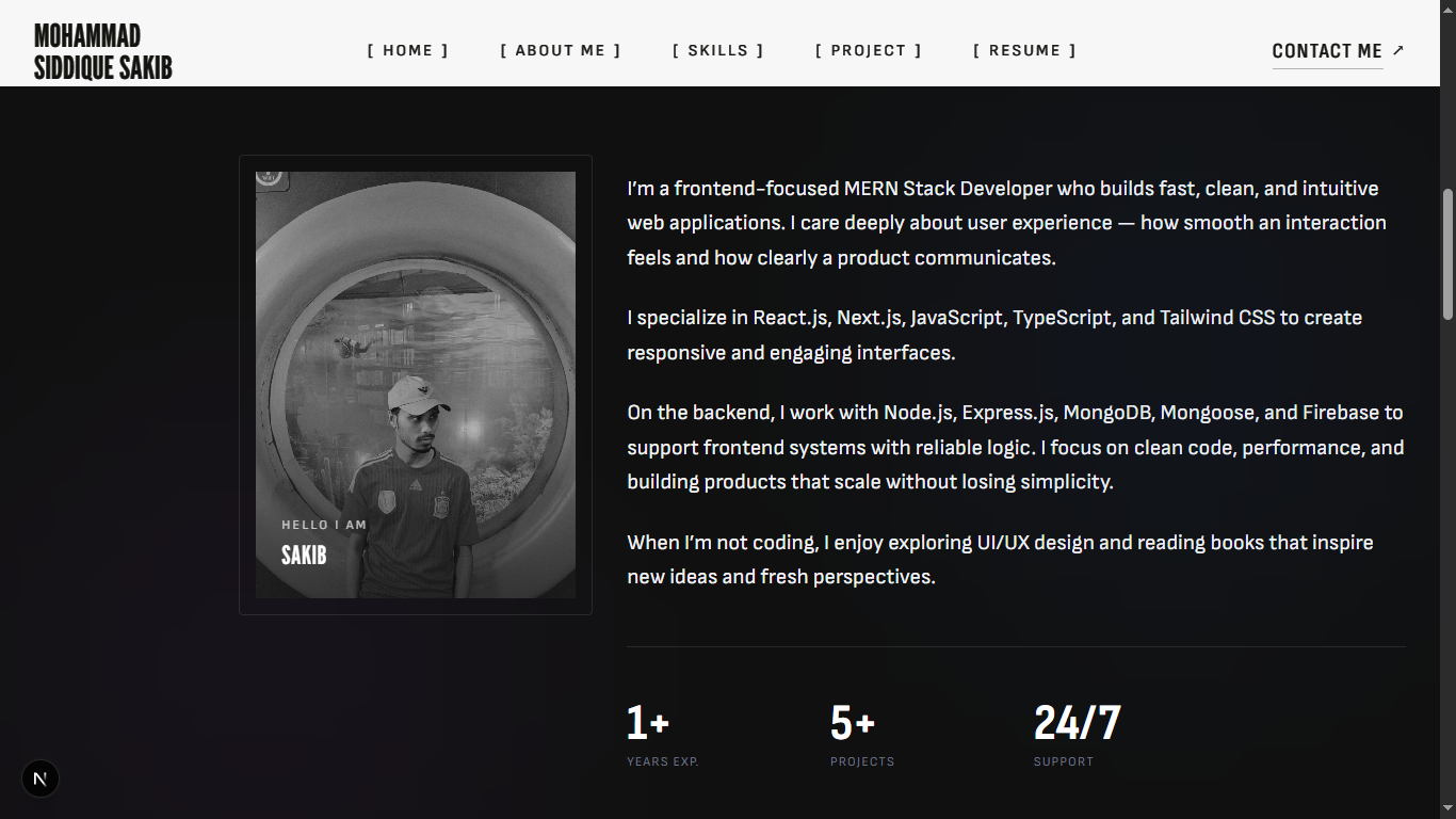 sakib Portfolio screenshot 2